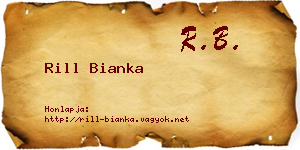 Rill Bianka névjegykártya